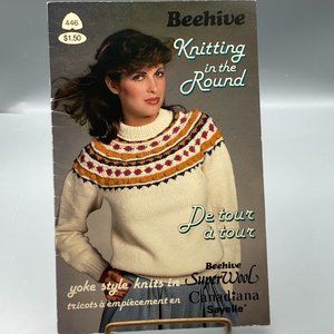 Vintage Patons Beehive Knitting in the Round Patterns from Susan Bates, Yoke